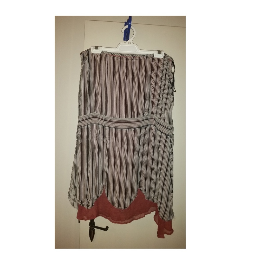 Cohen et Sabine silk skirt - black, pink, white